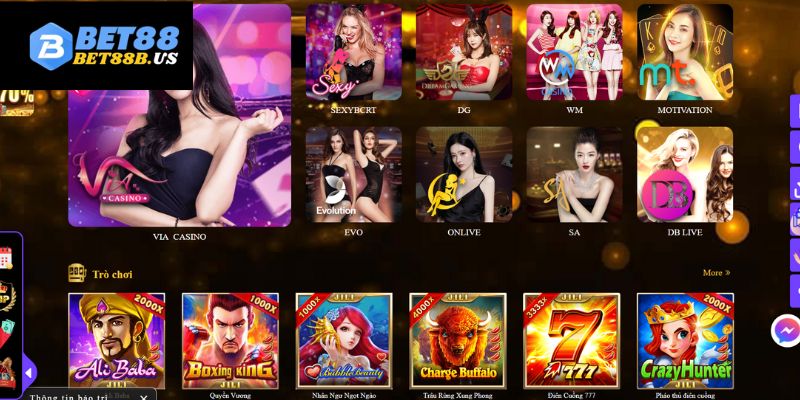 Những sản phẩm của nhà cái Bet88